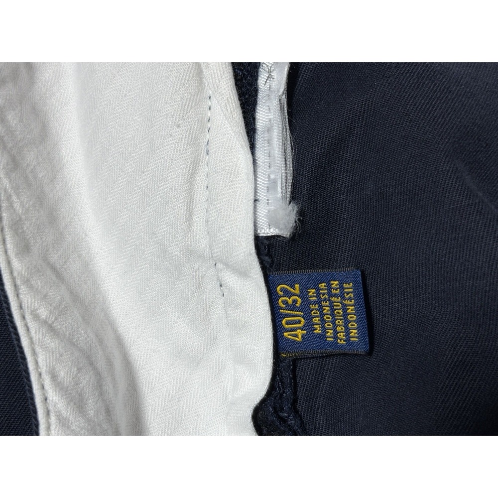 Polo Ralph Lauren Mens Navy Chino Pants 40x32 Stretch Classic Fit Cotton - Picture 10 of 12